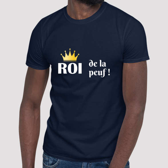 T-shirt Homme - Roi de la Peuf - noir/marine/gris - Petit Prix