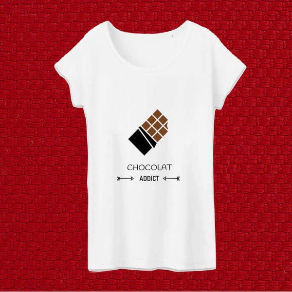 T-shirt femme - Chocolat Addict - Coton BIO